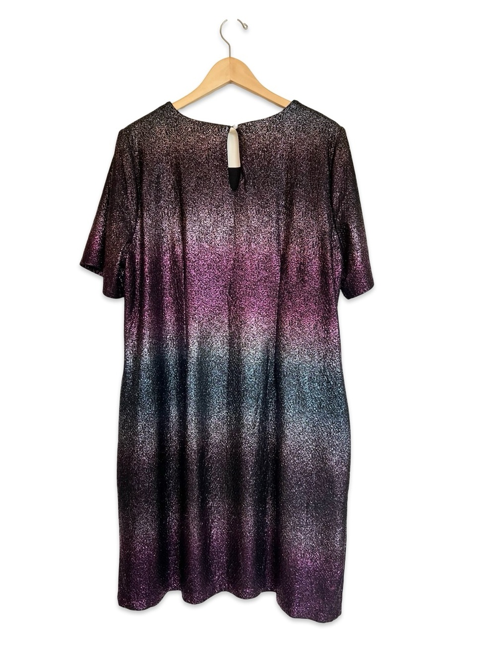 Lane Bryant ombré glitter shimmer short sleeve dress Size 18/20 Glam Holiday - Picture 5 of 7